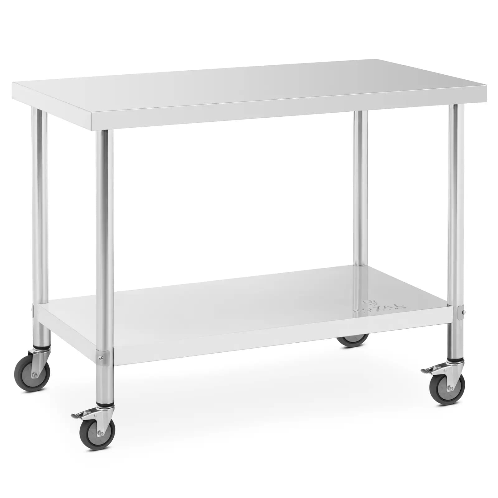 Table de travail en inox - PREMIUM - 60 x 120 cm - 158 kg - Royal Catering