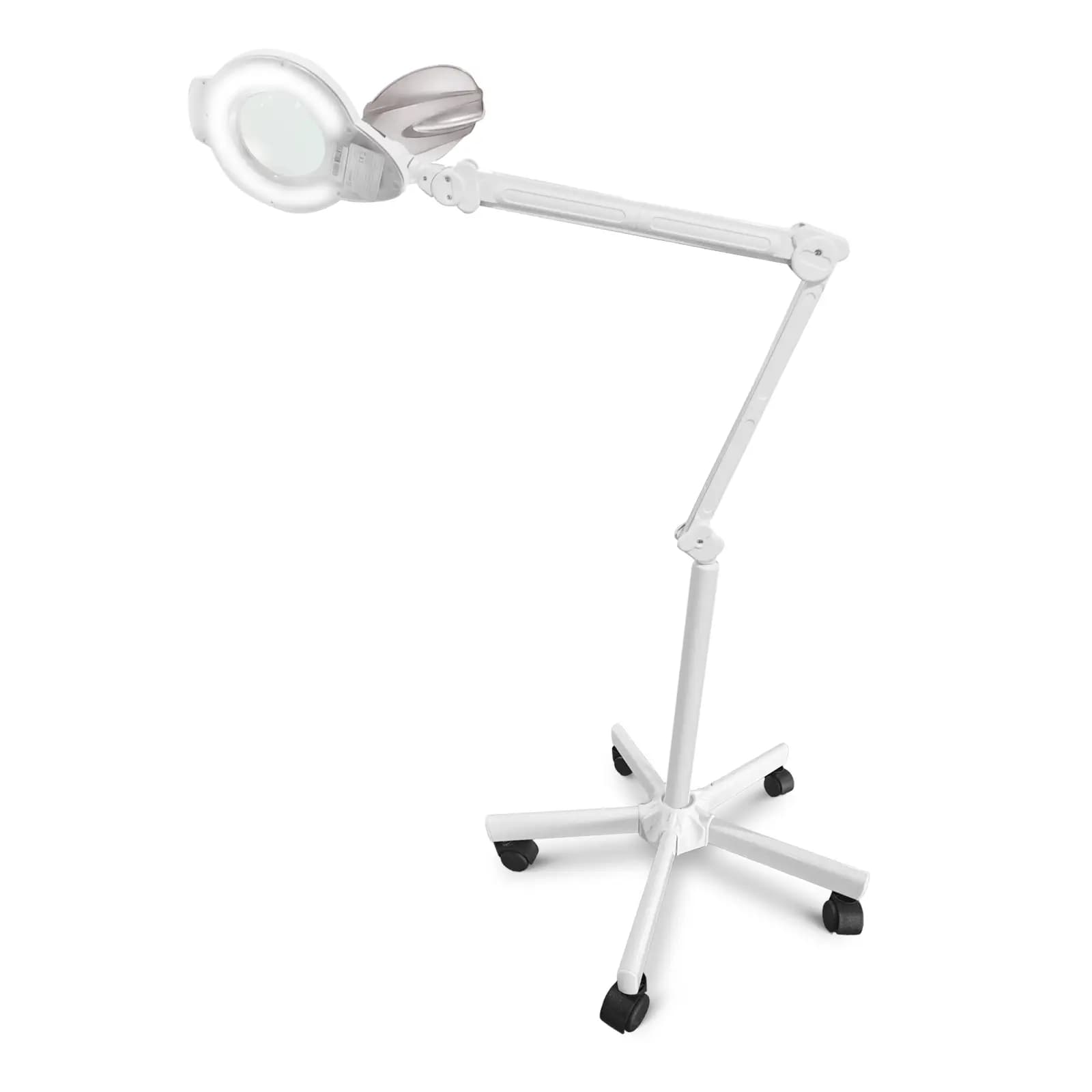 Lampada per estetista con lente di ingrandimento - LED - 5 dpt - 820 lm - 10 W - Stativo con ruote