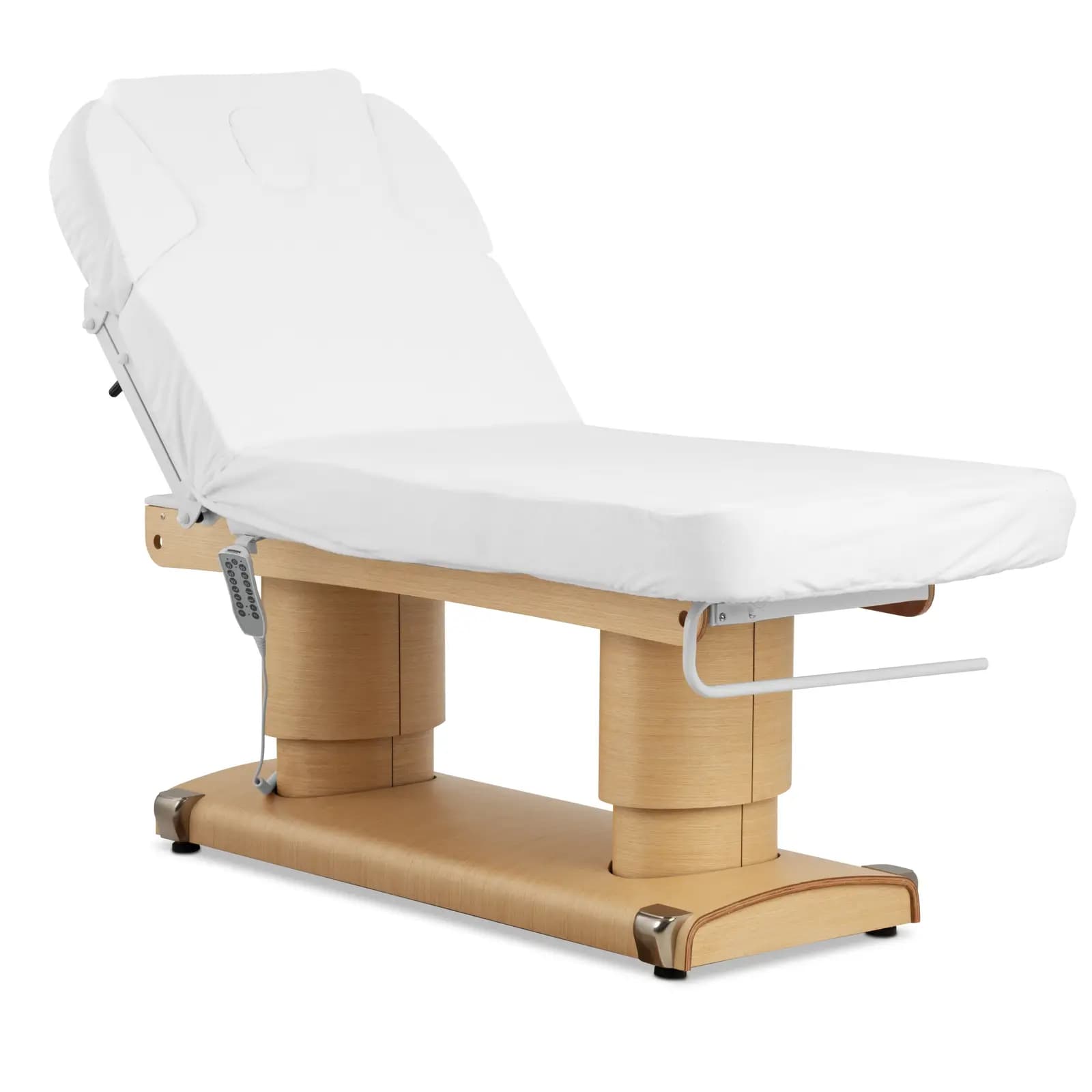 Elektrische Wellnessliege - 4 Motoren - 160 W - 200 x 80 x 63 - 81 cm - 200 kg - weiß