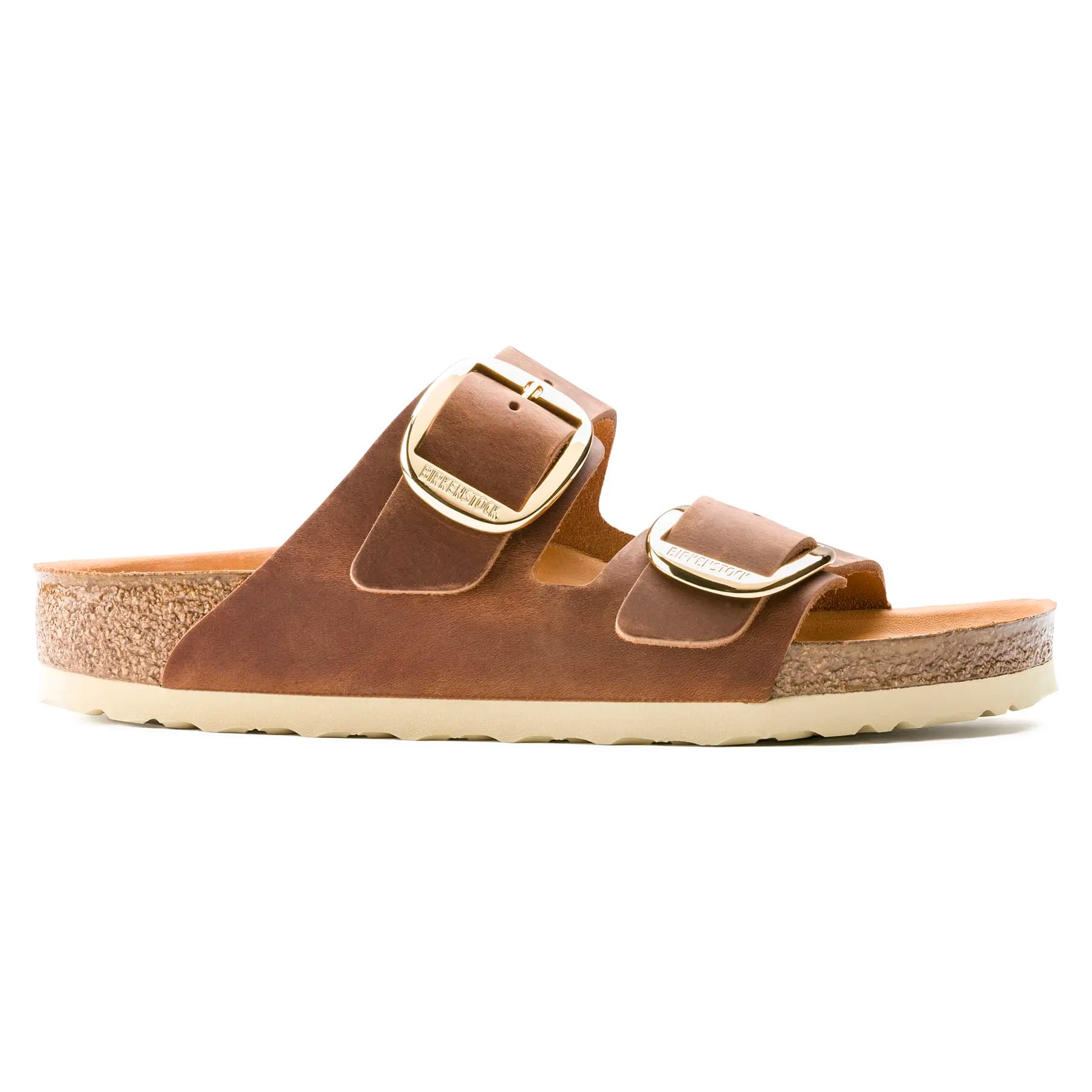 Sandalen für Damen Birkenstock Arizona Big Buckle Natural Leather Oiled
