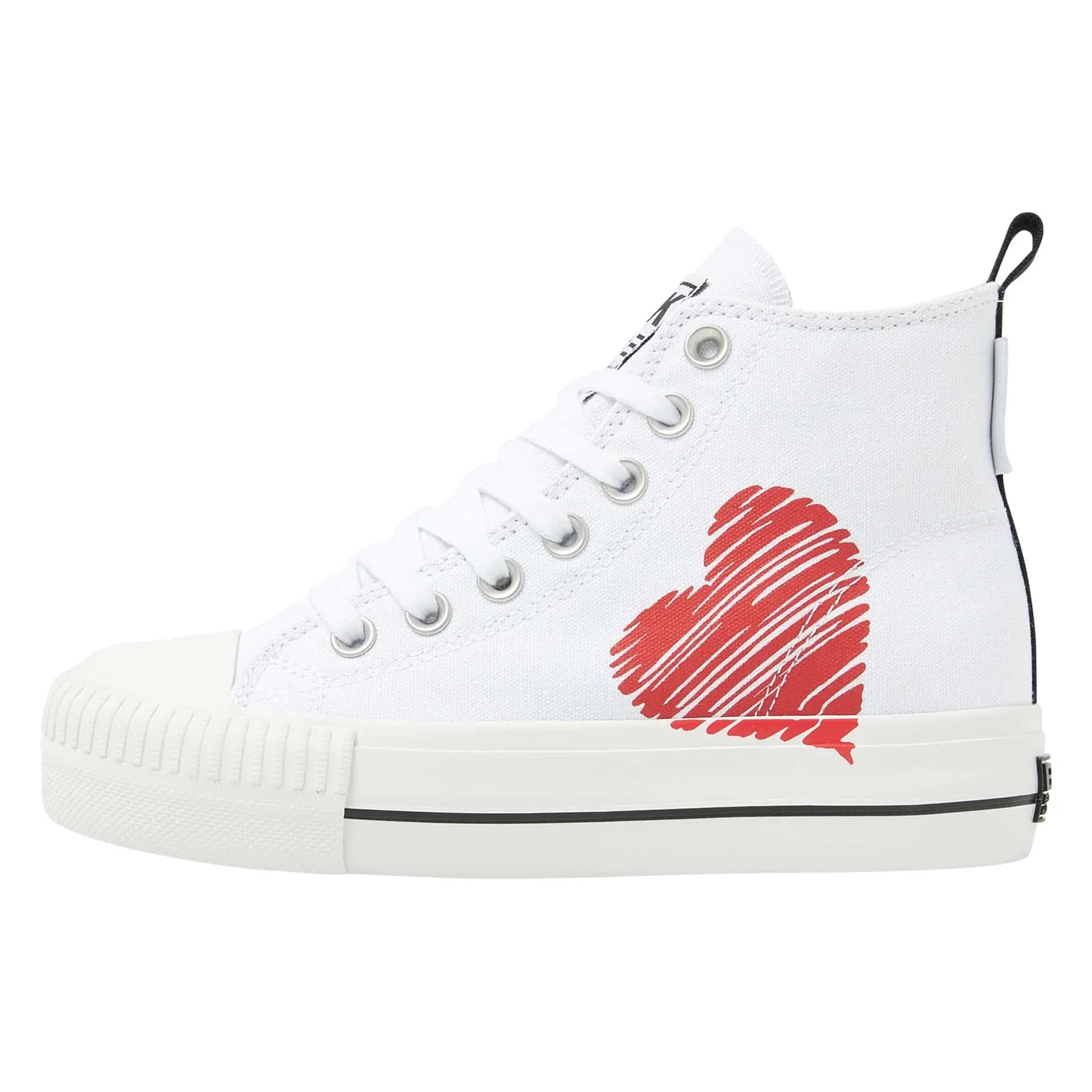 Damen-Sneakers aus Leinen mit Druck und Stickerei British Knights Kaya Mid