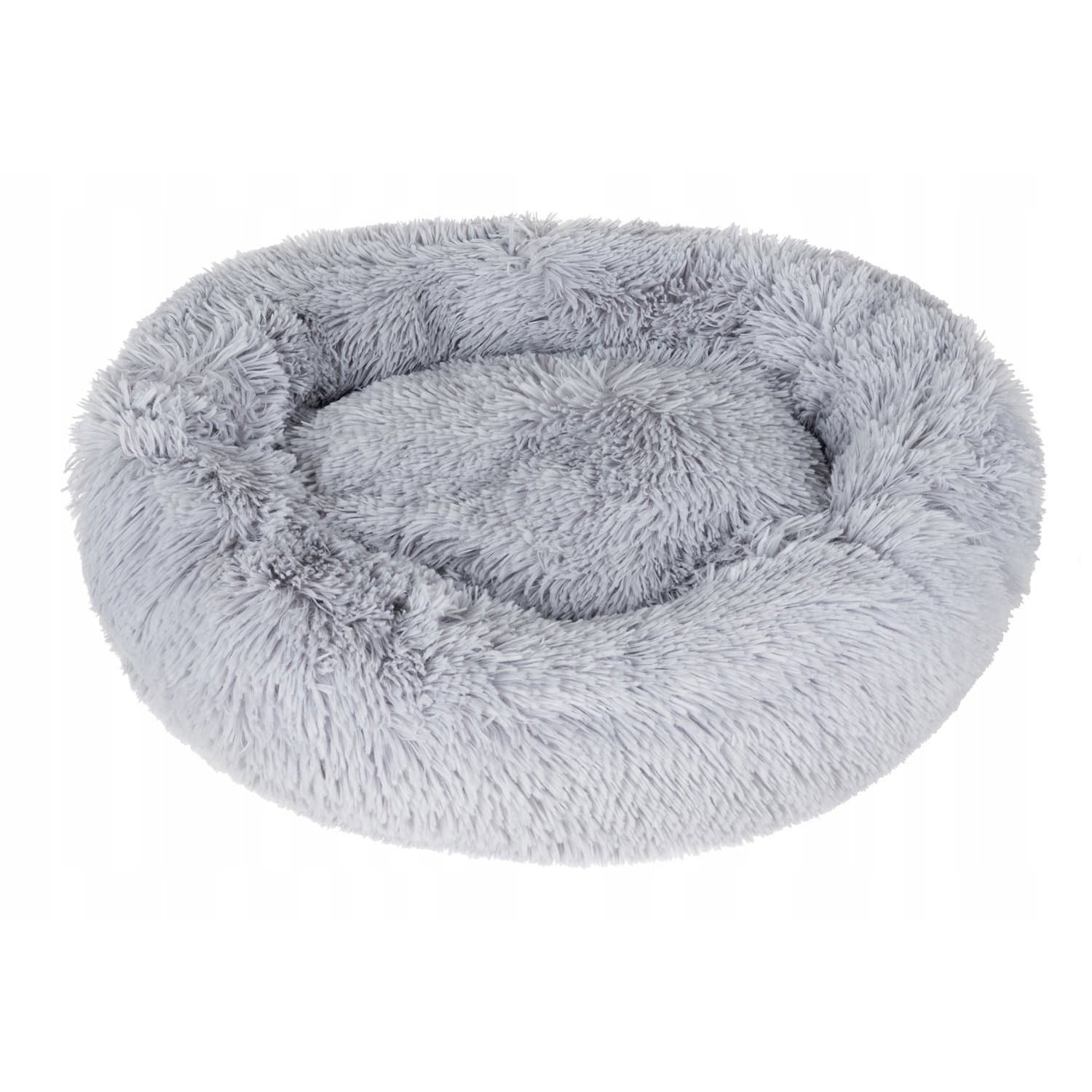 Lit pour chien en duvet gris