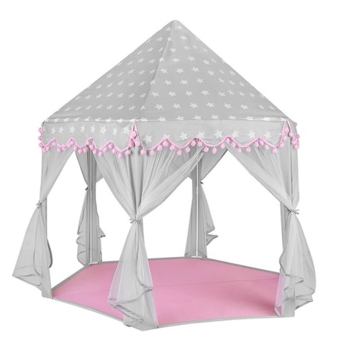 Tente de jeux pour enfants gris et rose