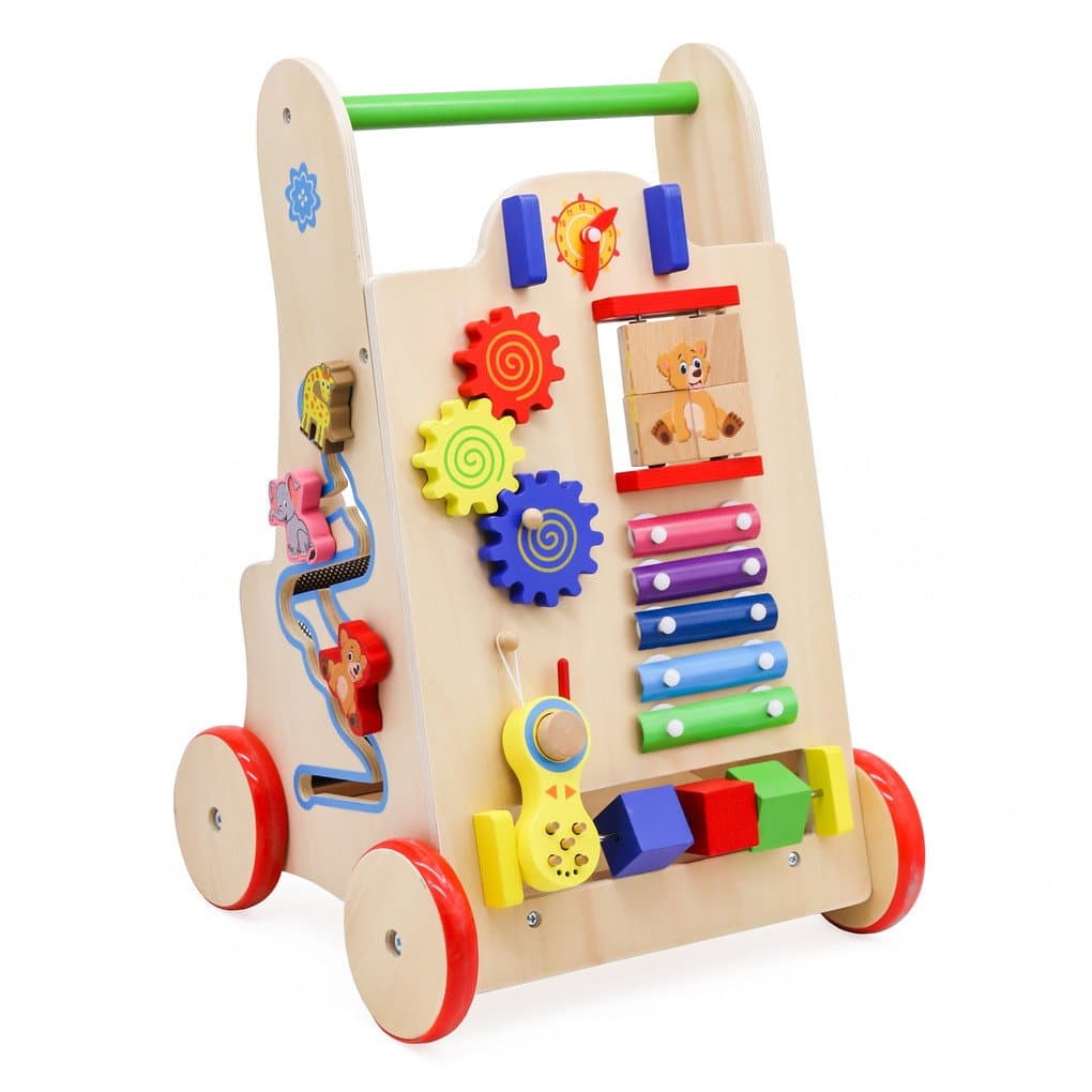 Carrello attività in legno per bambini