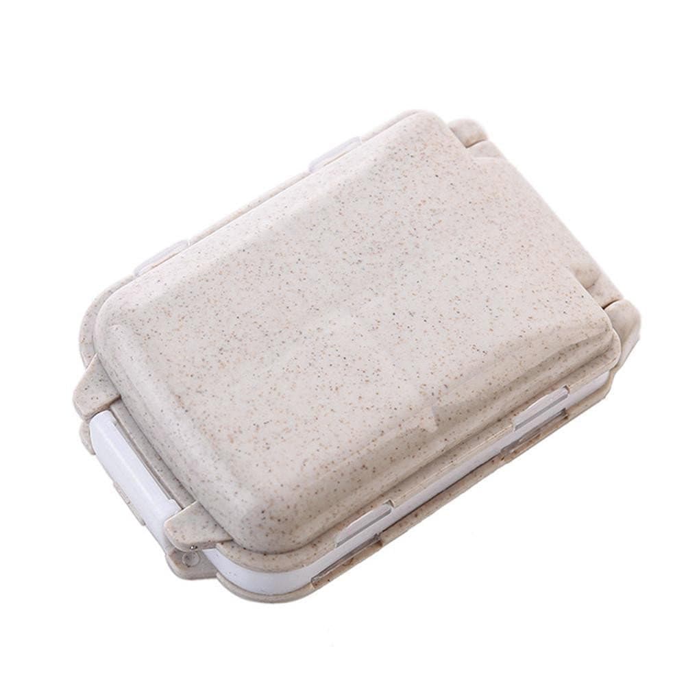 Pillendose, 8 Fächer - Beige