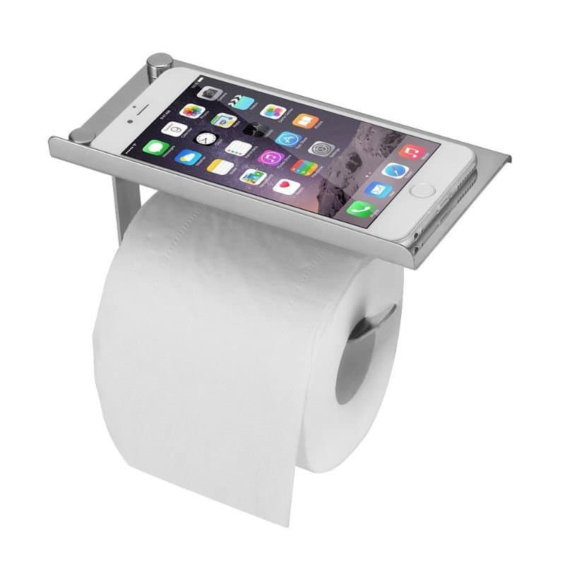 Porta carta igienica con ripiano mobile