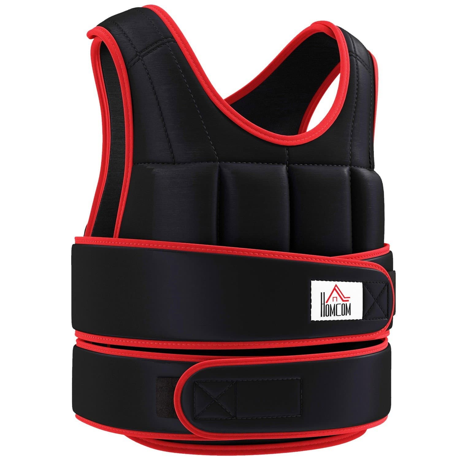Verstellbare 20 kg Trainingsweste Schwarz/Rot