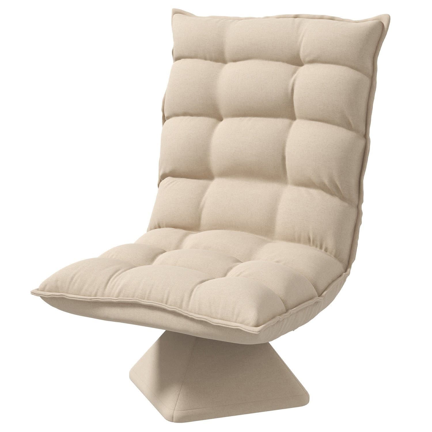 Chaise de sol rembourrée réglable beige