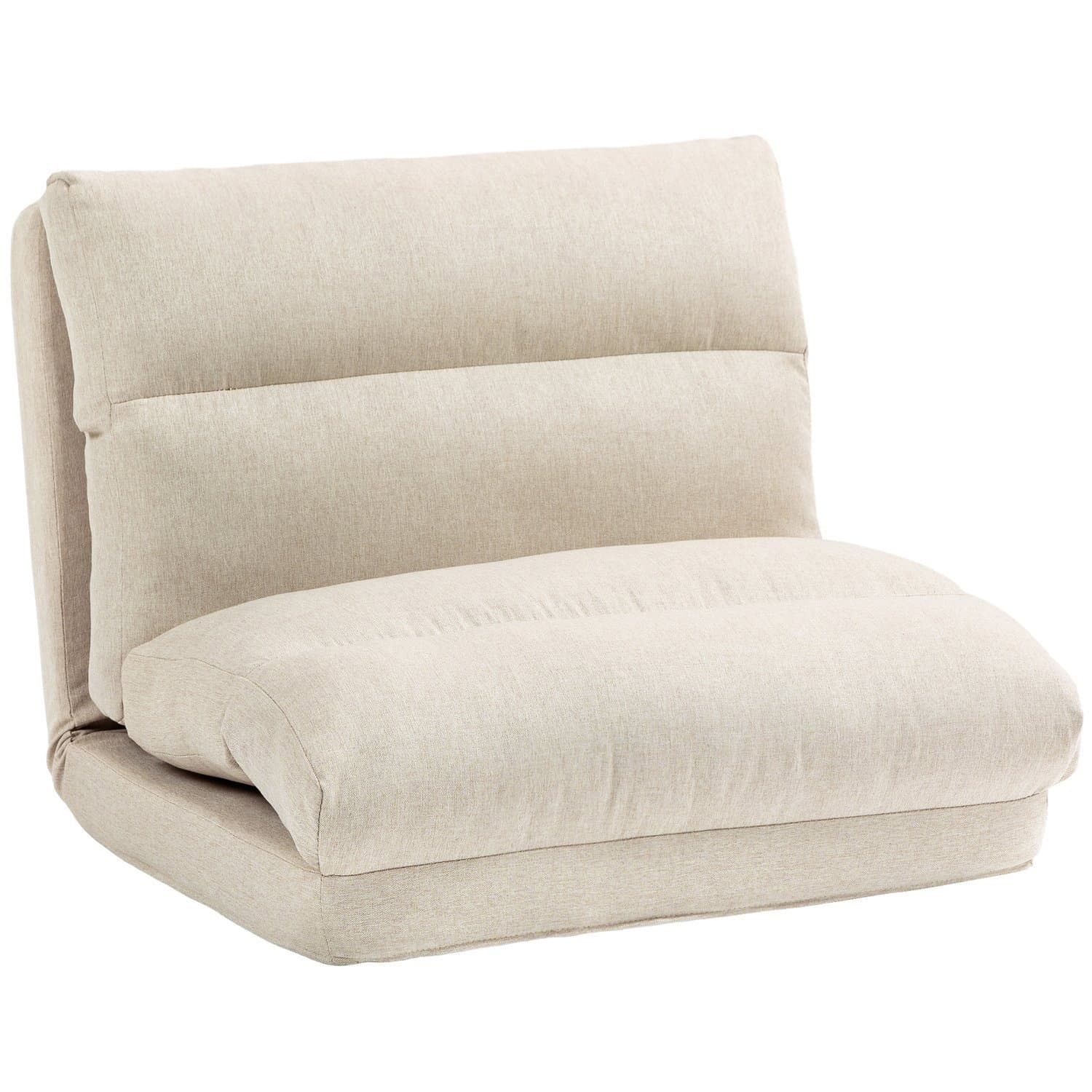 Chaise de sol pliante marron avec dossier réglable