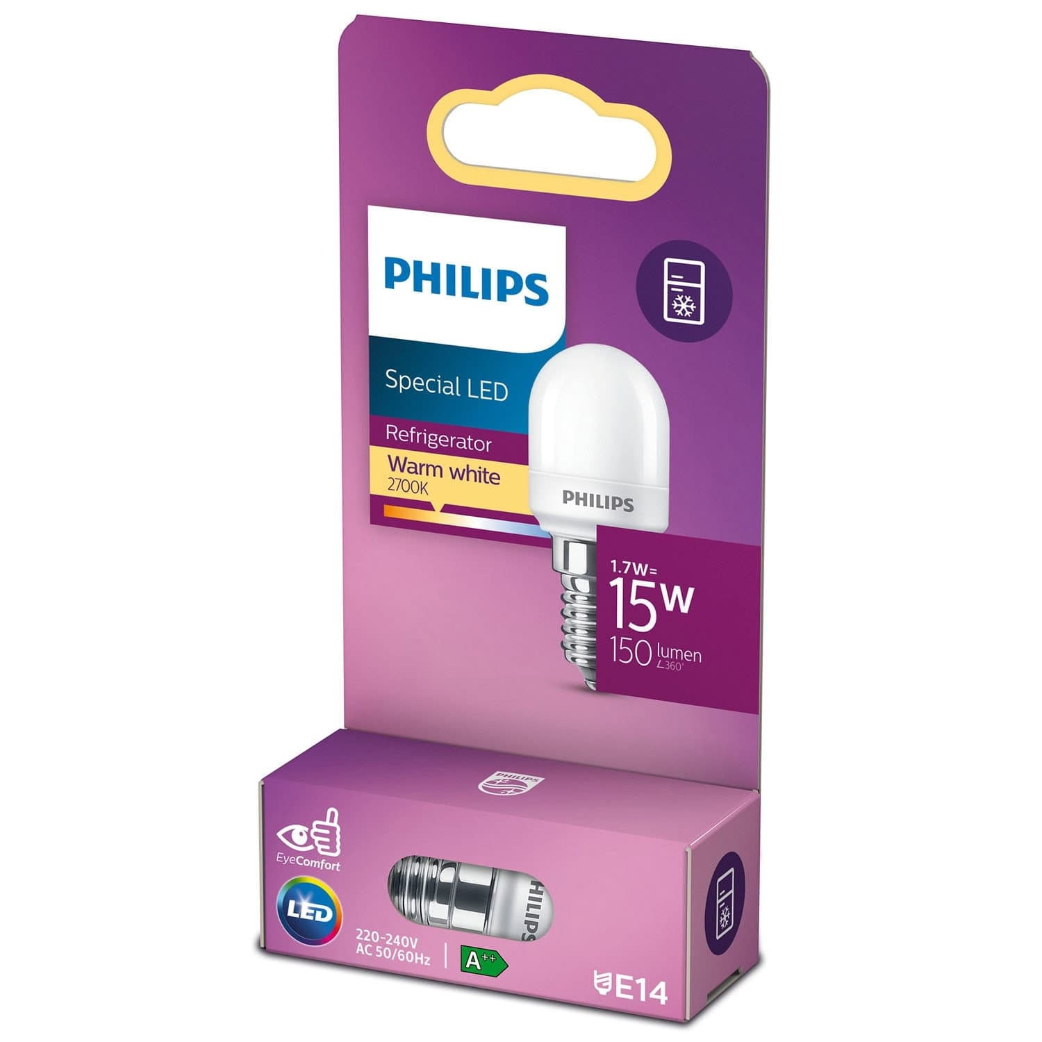 LED E14 Frigorifero T25 Pera 15W Frost 150lm
