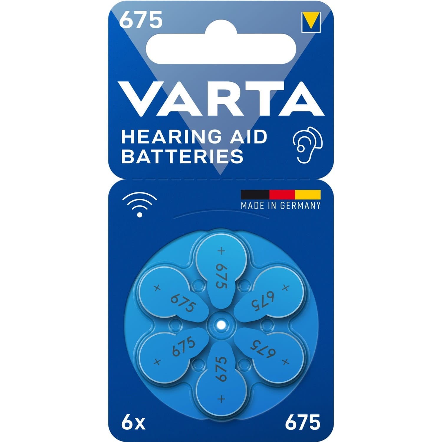 Hörgerätebatterie 675 / A675 / PR44 6er-Pack