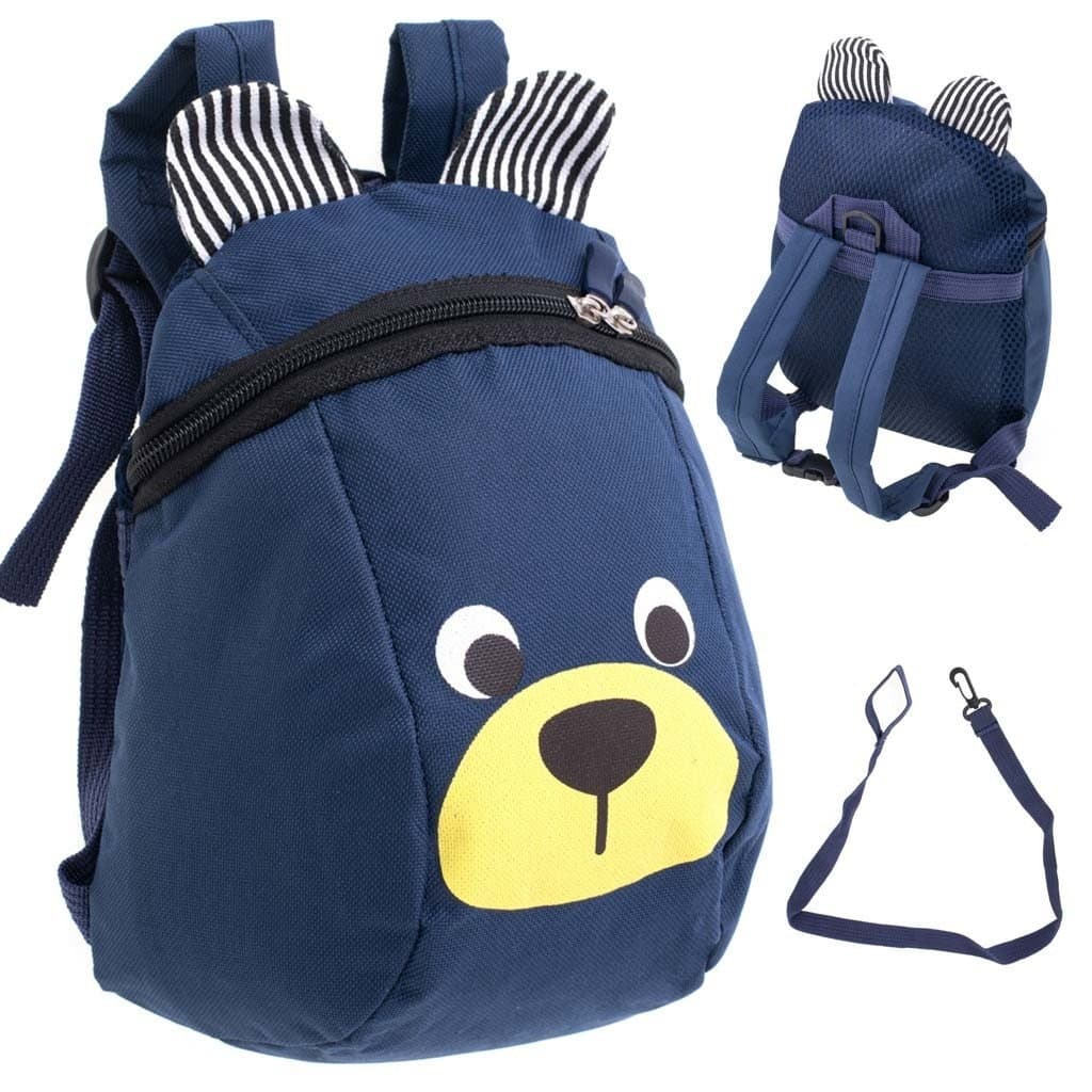 Zaino orsetto blu navy, spallacci regolabili