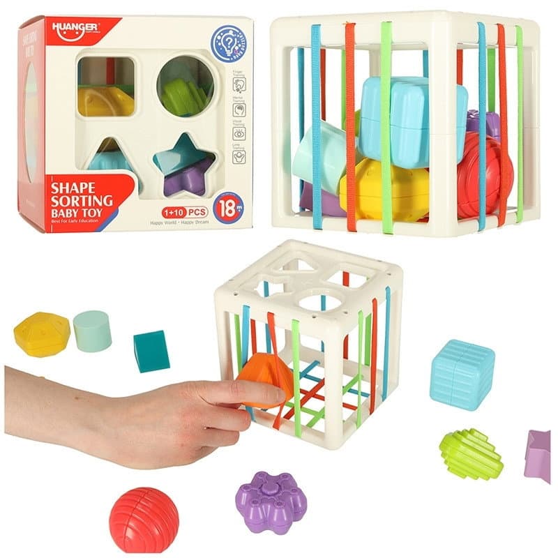 Trieur coloré avec élastiques et blocs