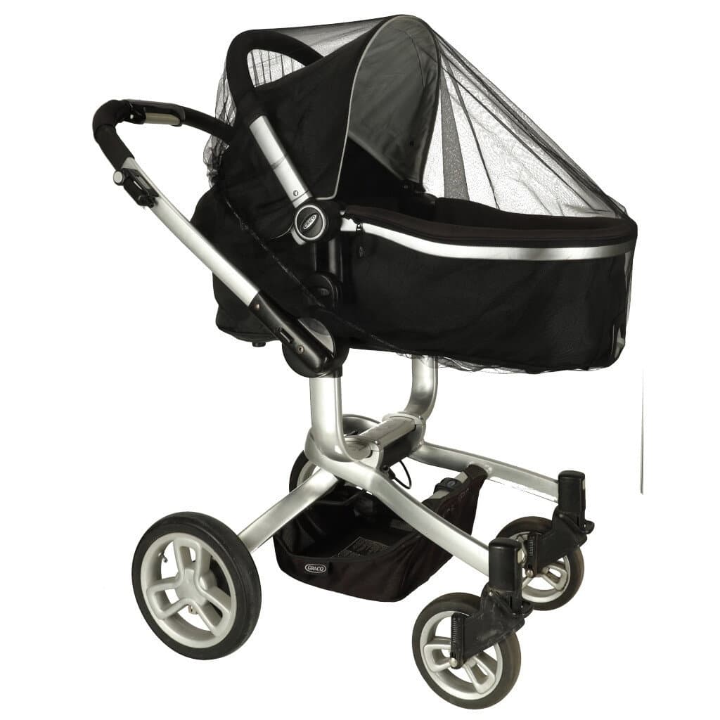 Moustiquaire noire respirante pour landau, 140 cm