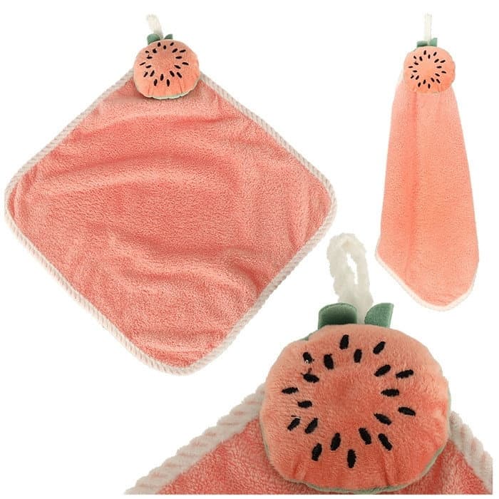 Asciugamano Baby rosa con motivo anguria, Soft
