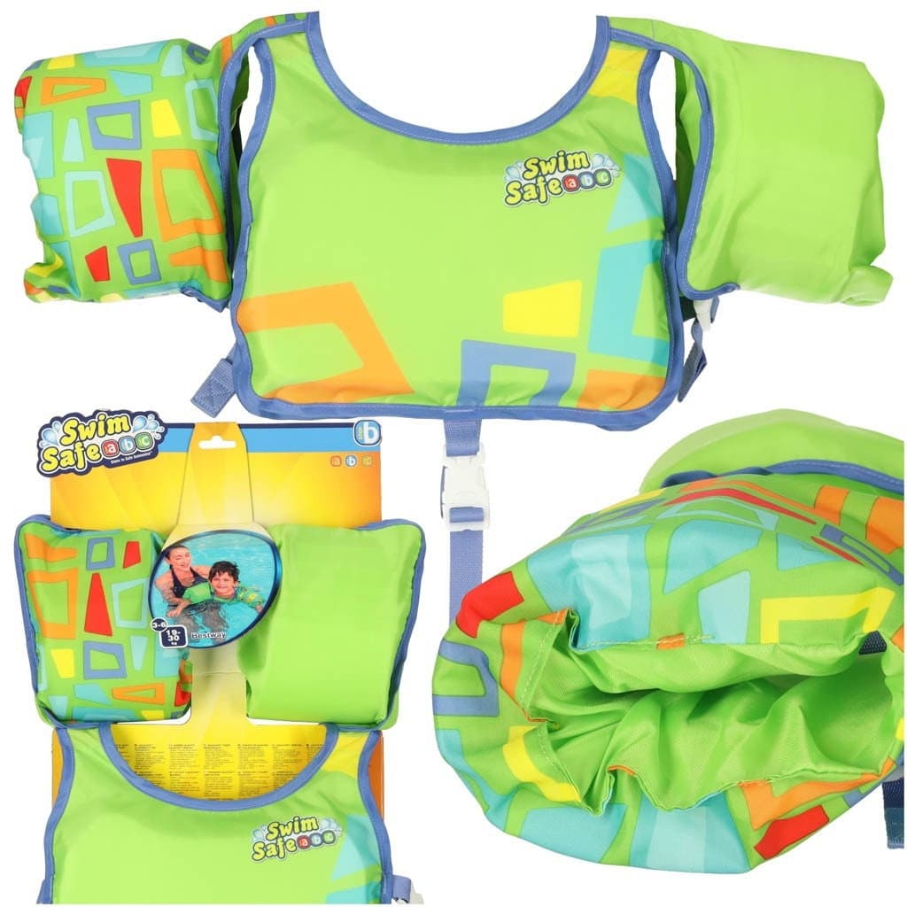 Gilet da bagno verde con maniche per bambini