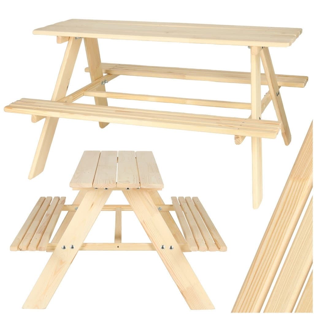 Table de jardin avec bancs pour extérieur