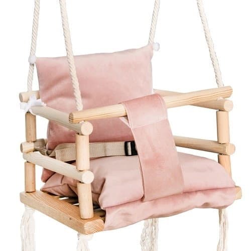 Altalena rosa per bambini per uso interno/esterno