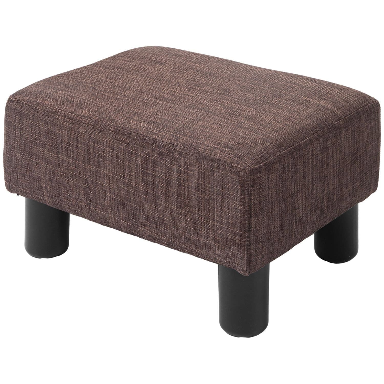 Rechteckiger Linné-Fußhocker Braun 40x30x24 cm