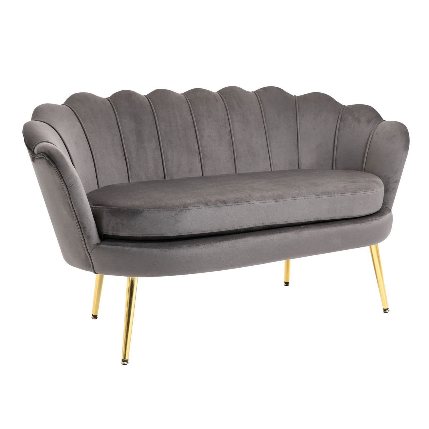 Elegantes 2-Sitzer-Stoffsofa aus Samtpolyester