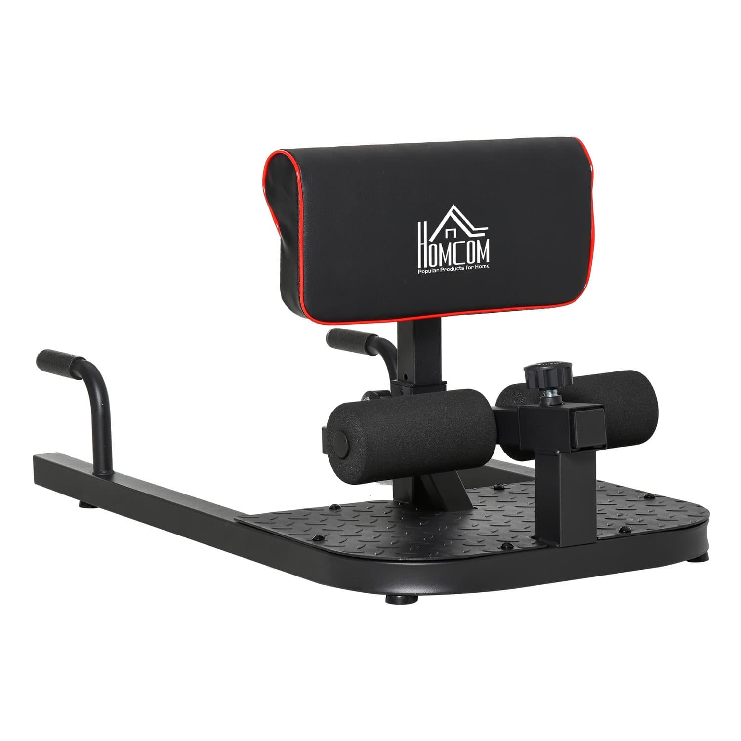 Sissy Squat Trainer regolabile 3 in 1, acciaio, nero