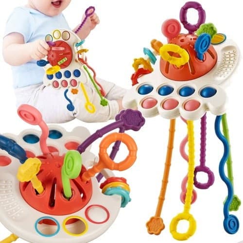 Sensorischer Beißring für Babys – BPA-freies Silikon