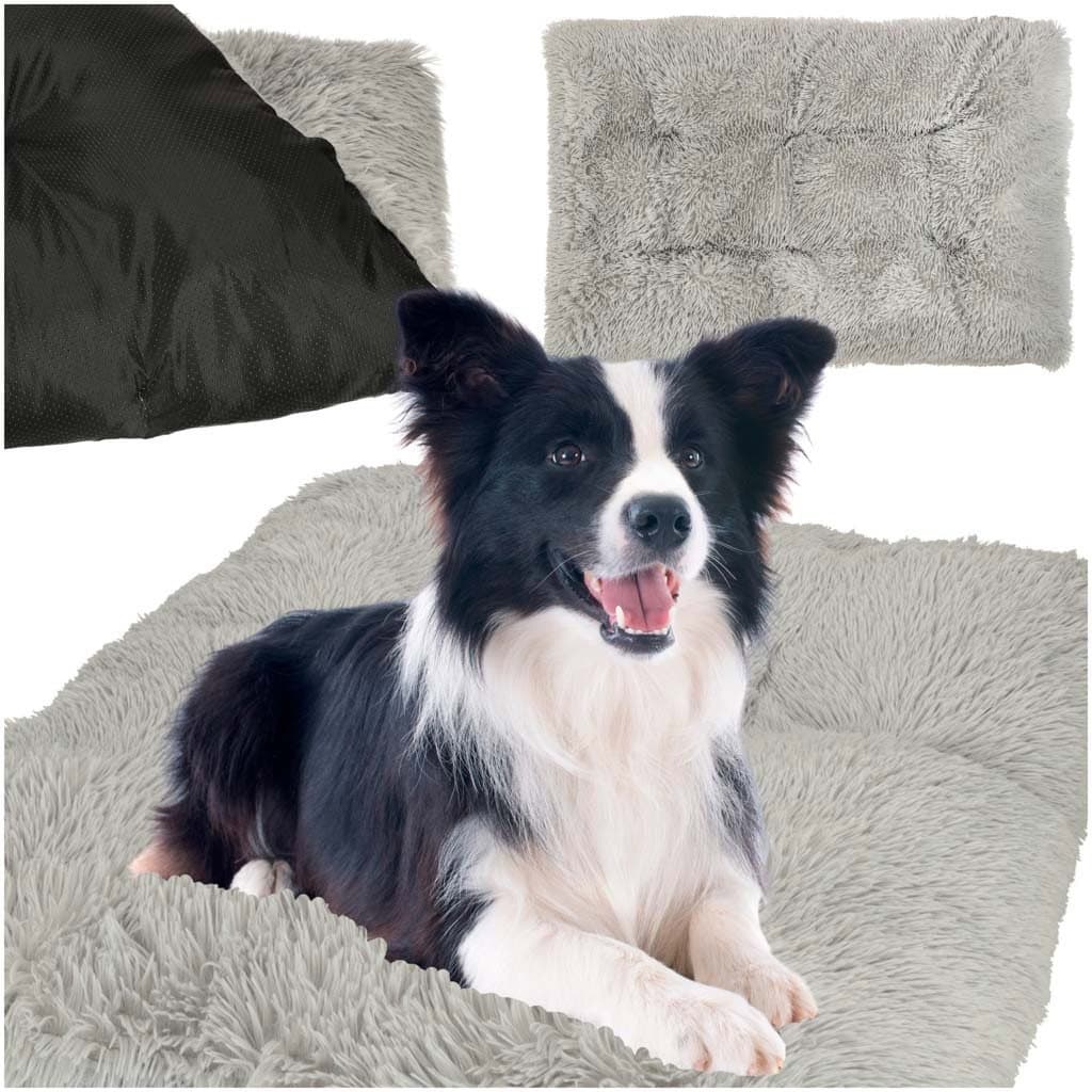 Tapis de lit pour chien XXL gris 110x75cm