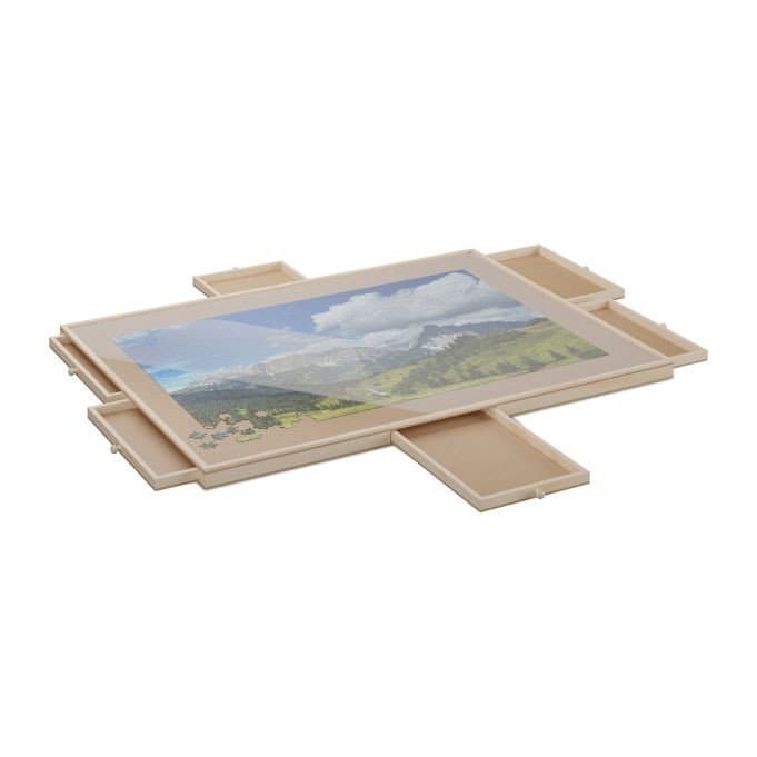 Plateau de puzzle rotatif avec 6 tiroirs