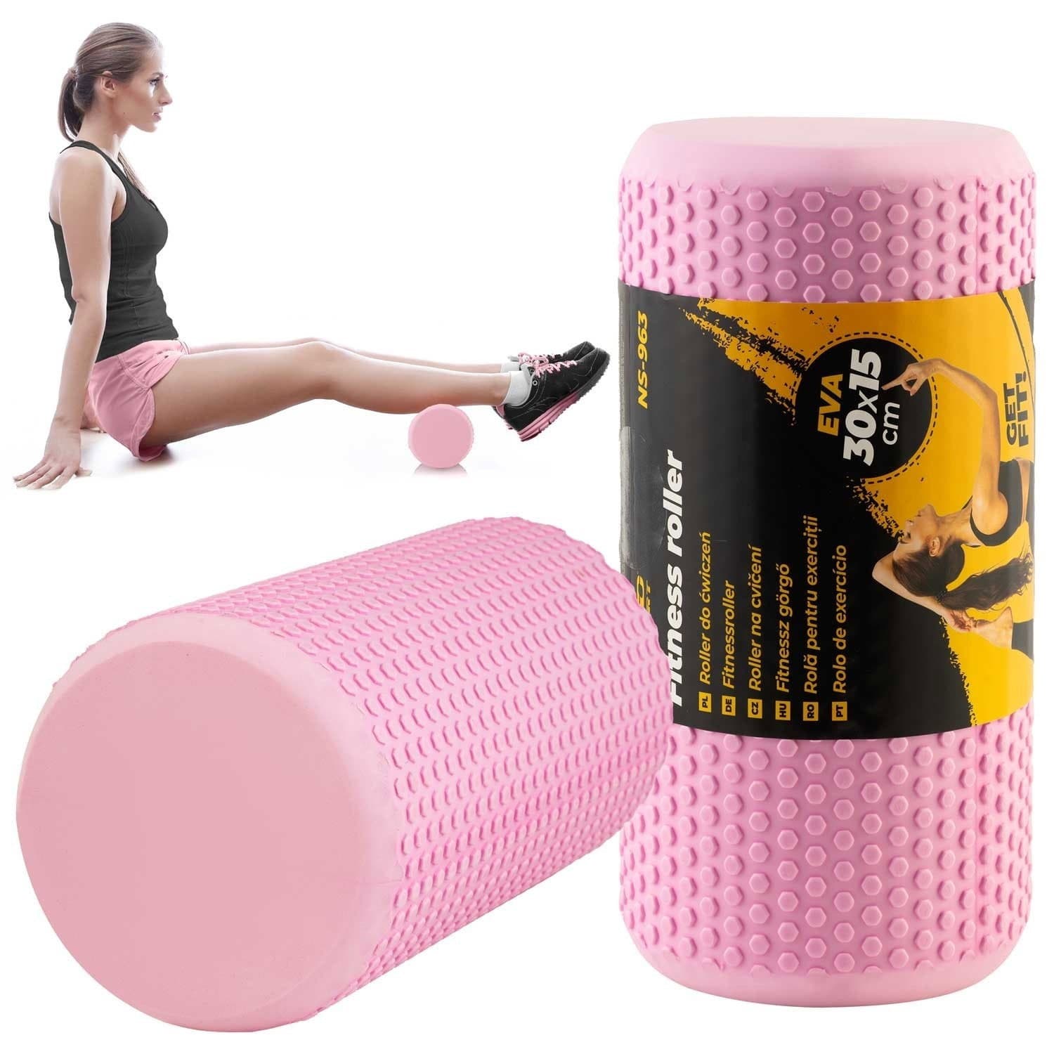 Rullo da allenamento in schiuma EVA, Rosa - NS-963