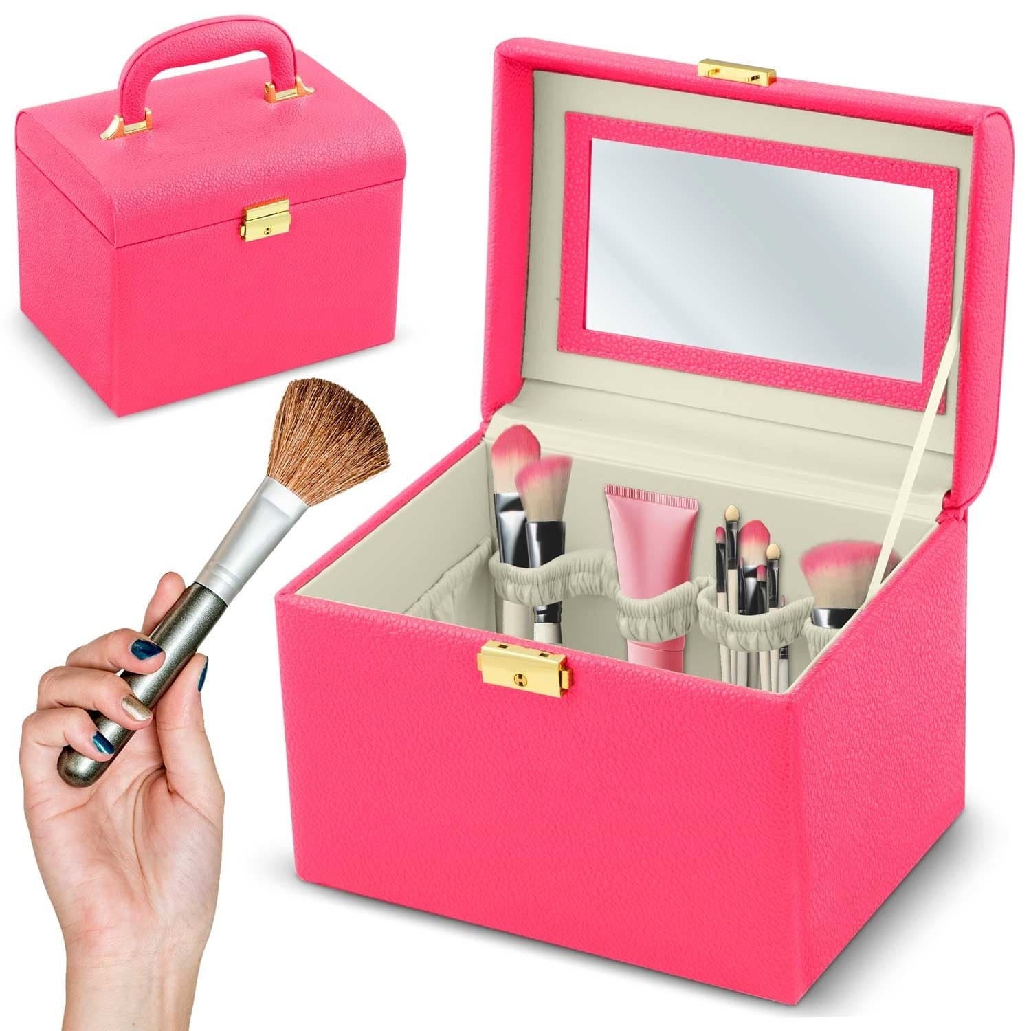 Luxuriöse rosa Kosmetiktasche Massido MS-706