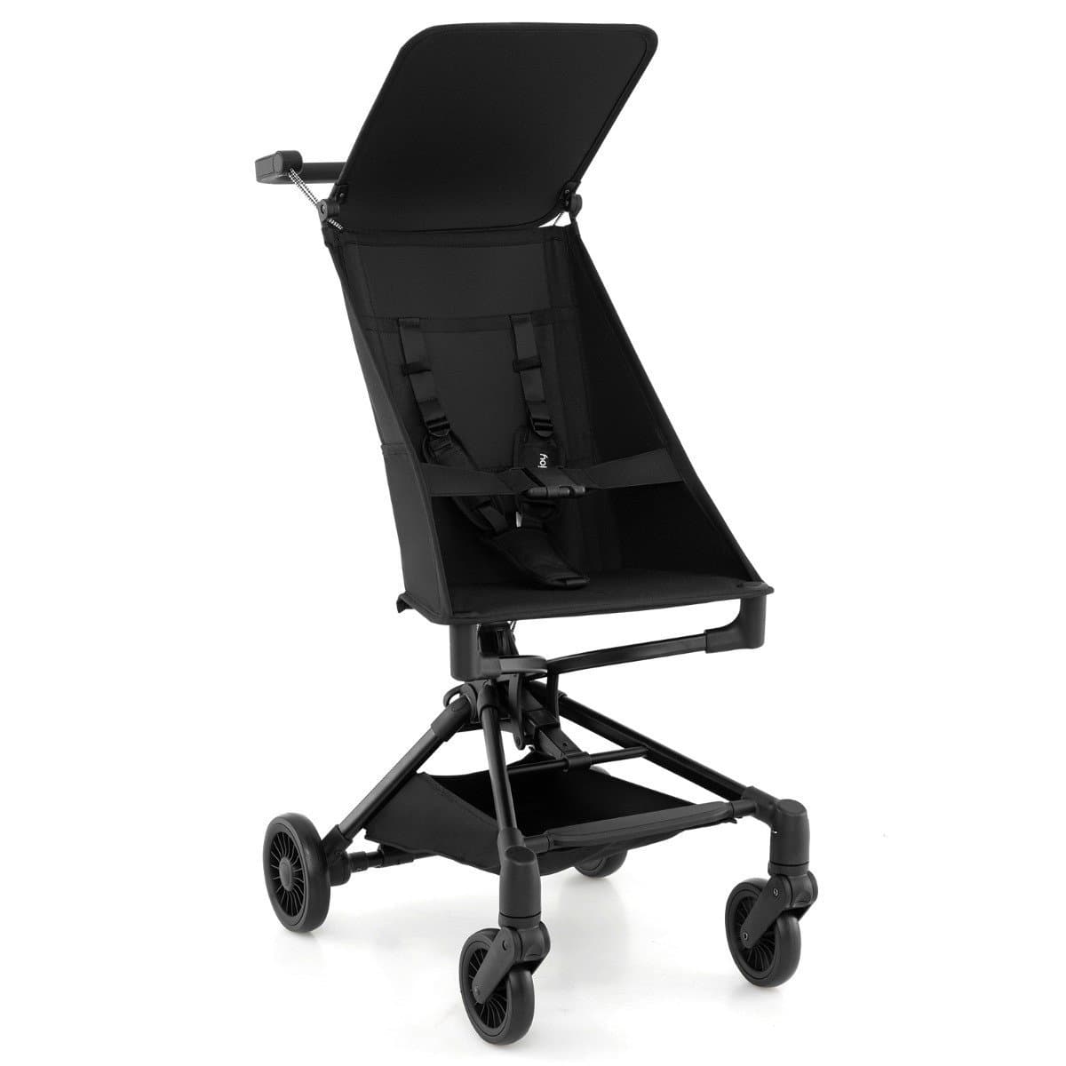 Poussette pliable avec auvent réglable et amovible