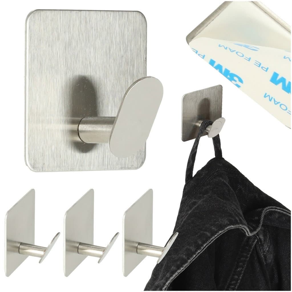 Ganci da bagno in argento, 4 pezzi.