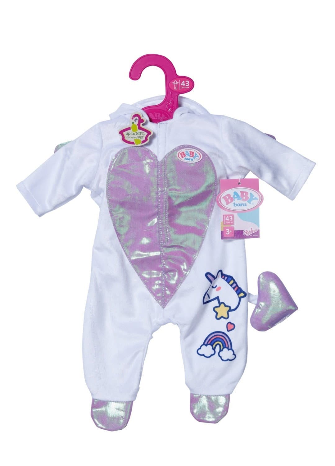 Einhorn-Baby-Strampler, 43 cm, weicher Baumwollstoff