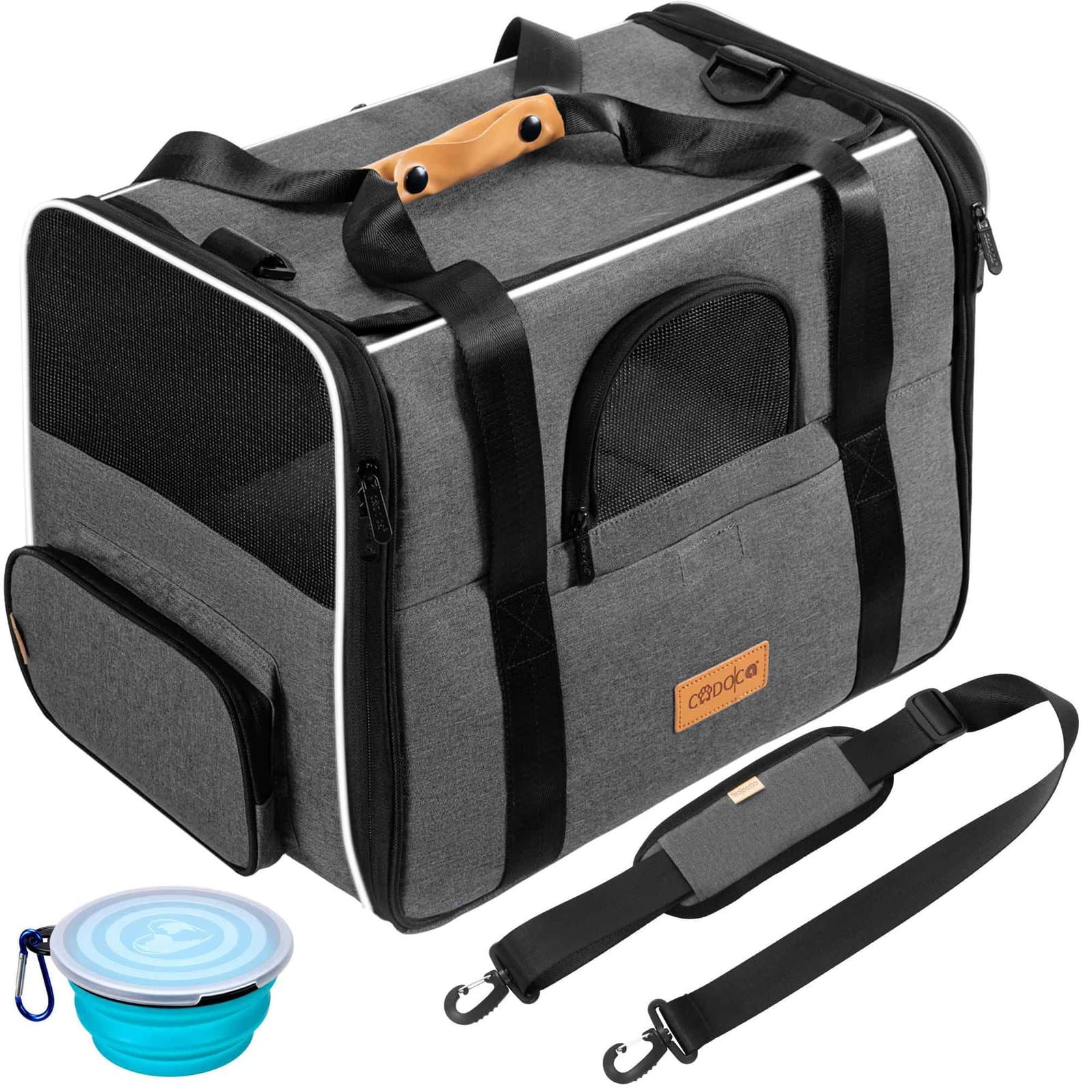 Katzentransportbox grau 44x34x31cm bis 20kg