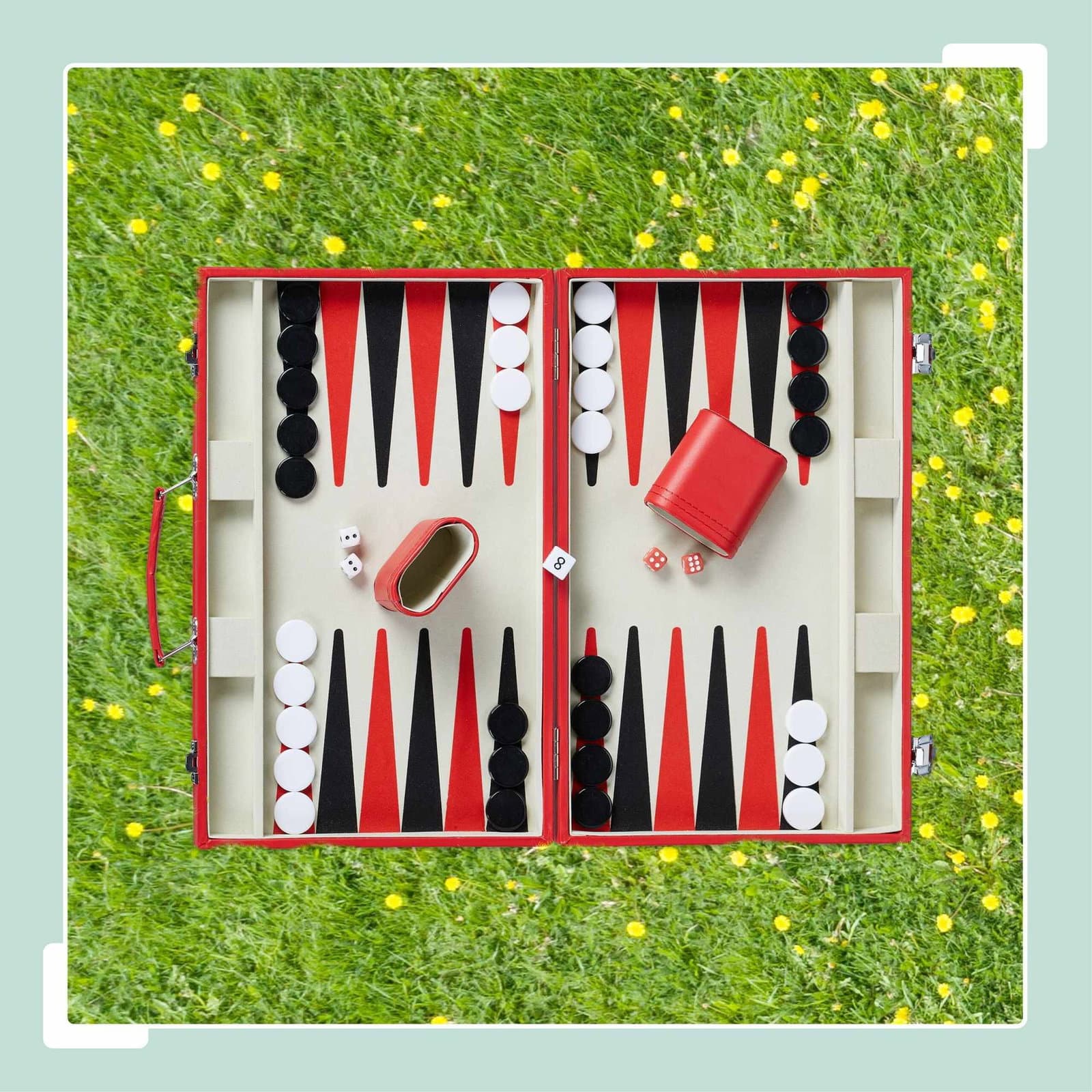 Sac de backgammon rouge