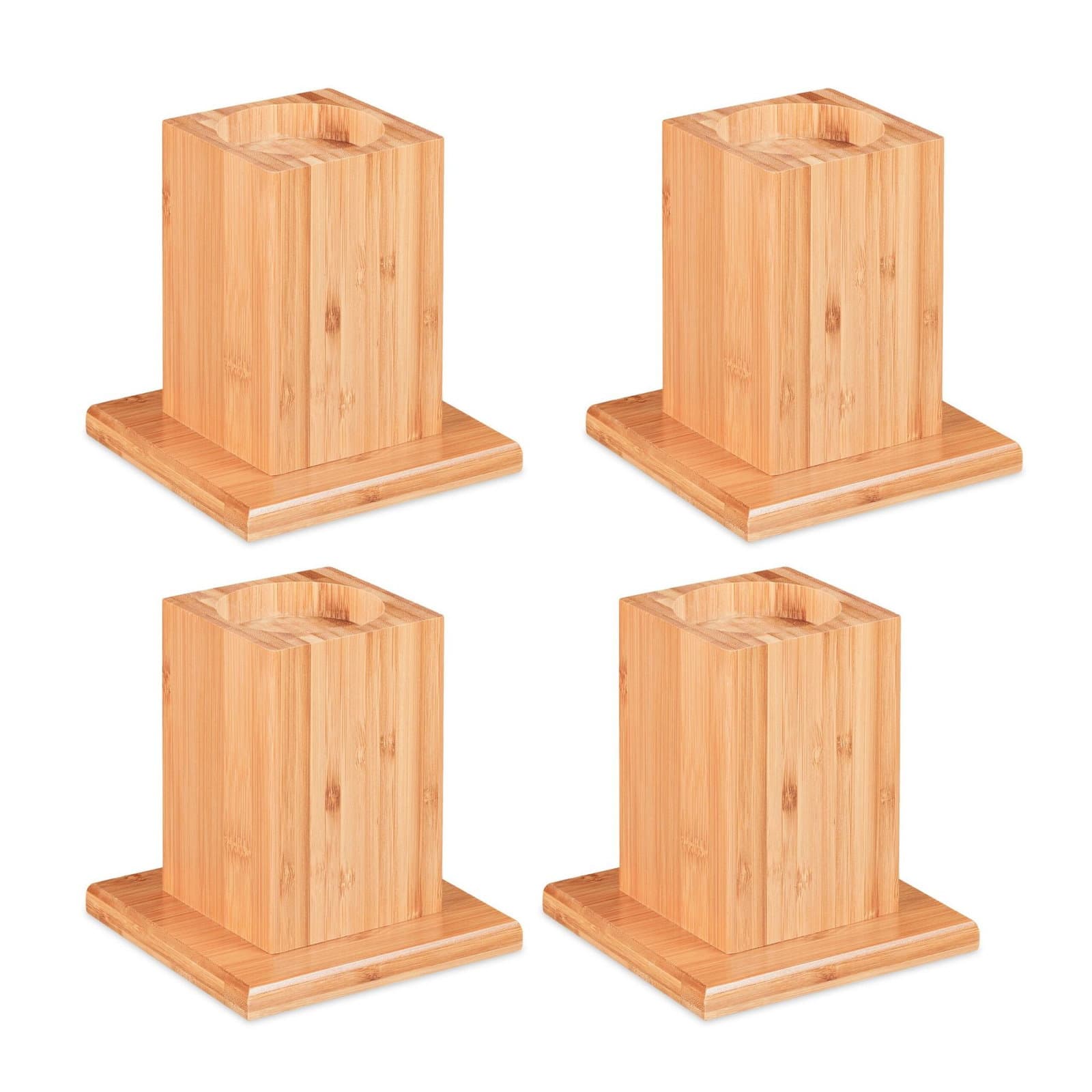 Rehausseur de meuble 4 tablettes en bambou