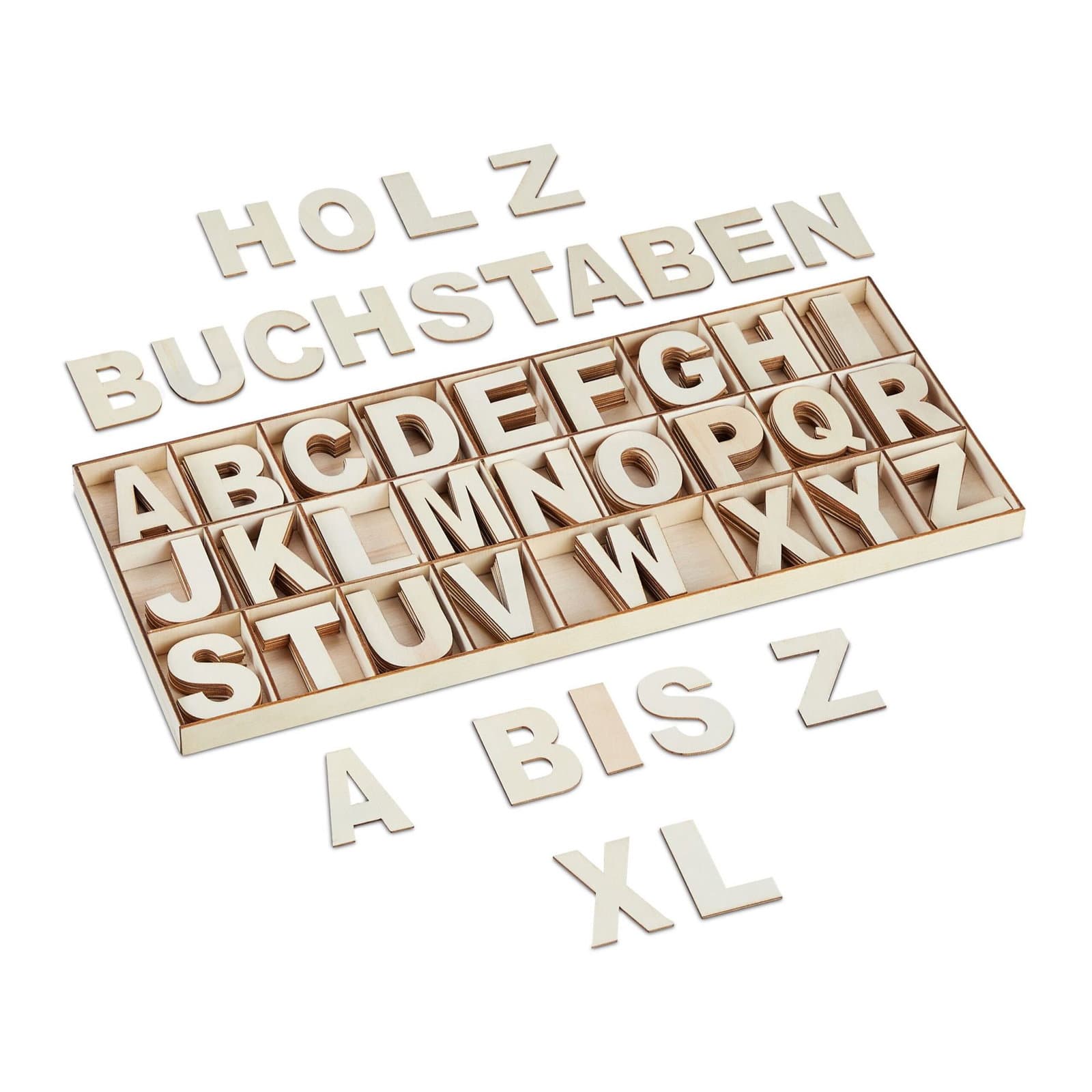jeu de lettres en bois avec 208 pièces naturel