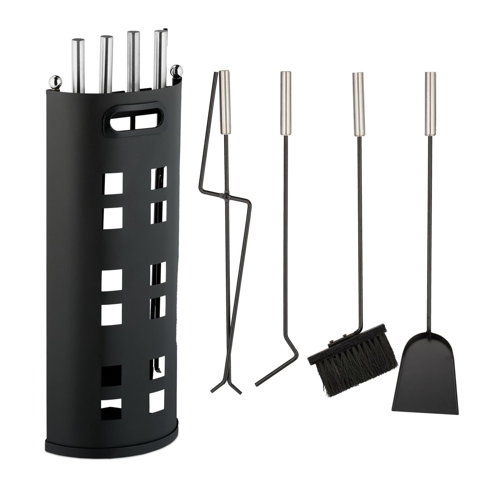 Ensemble de cheminée 5 pièces en noir