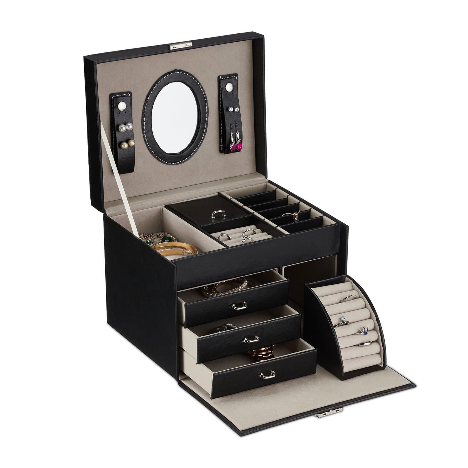 Boîte à bijoux avec miroir