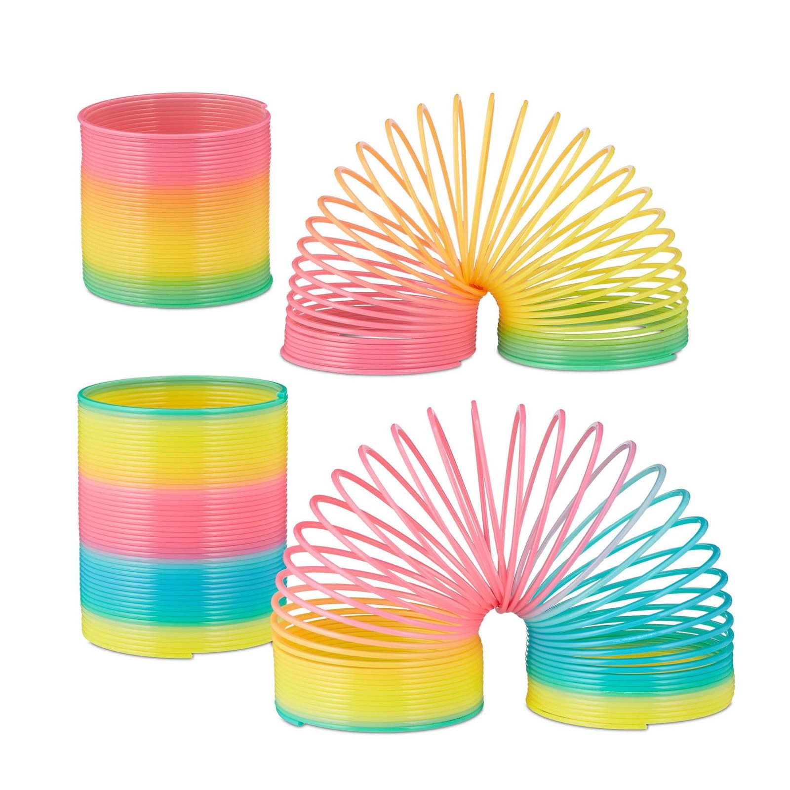 Ensemble de 4 spirales arc-en-ciel