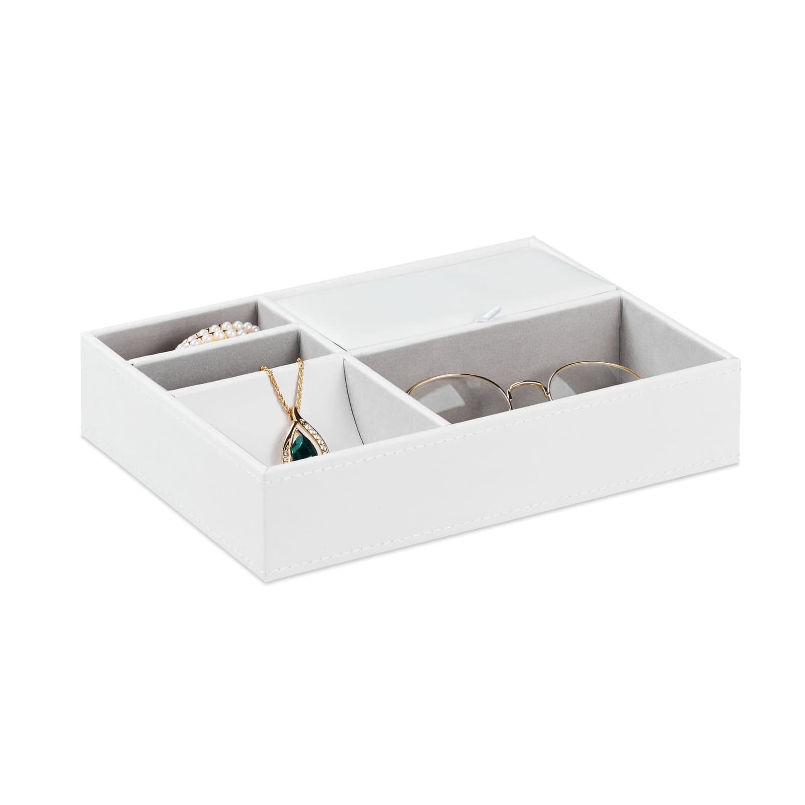 Compartiment à bijoux aspect cuir