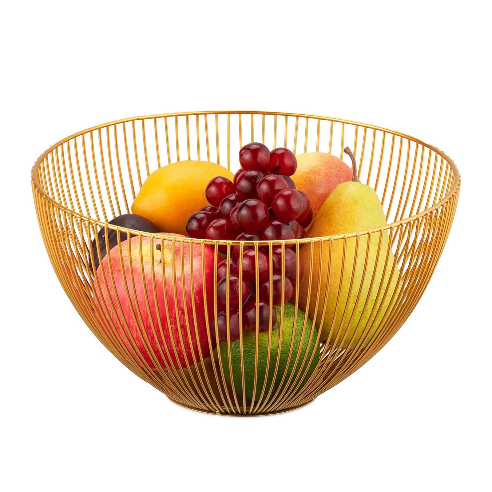 Fruttiera in metallo dorato