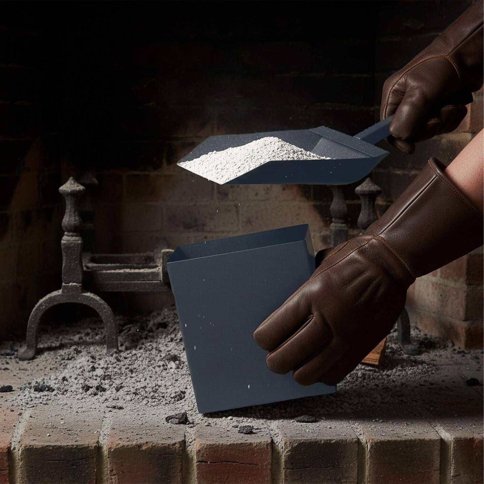Cendrier avec pelle en anthracite