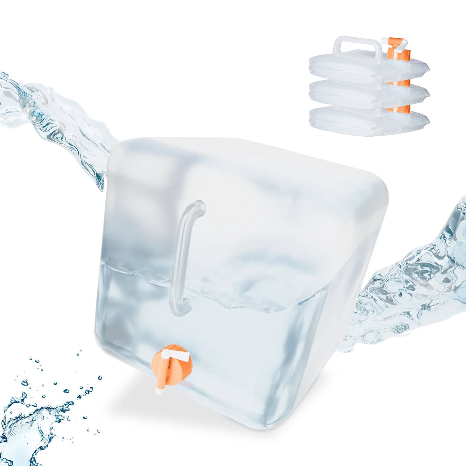 Contenitore per acqua pieghevole con 4 contenitori