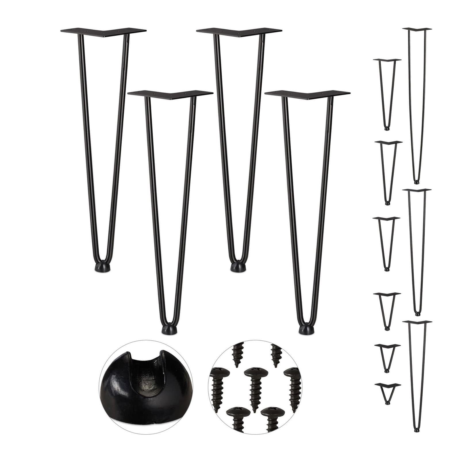 Möbelbein-Haarnadel-Set, 4 Stück