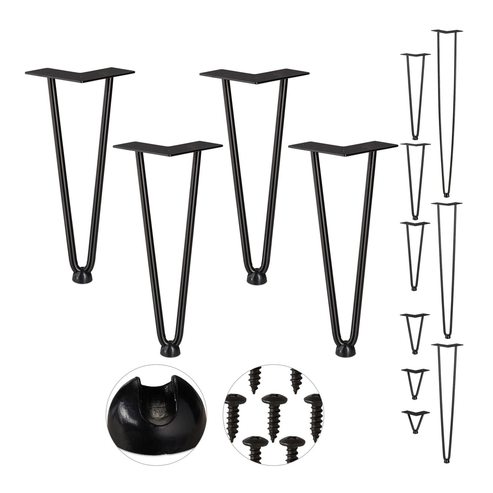 Möbelbein-Haarnadel-Set, 4 Stück