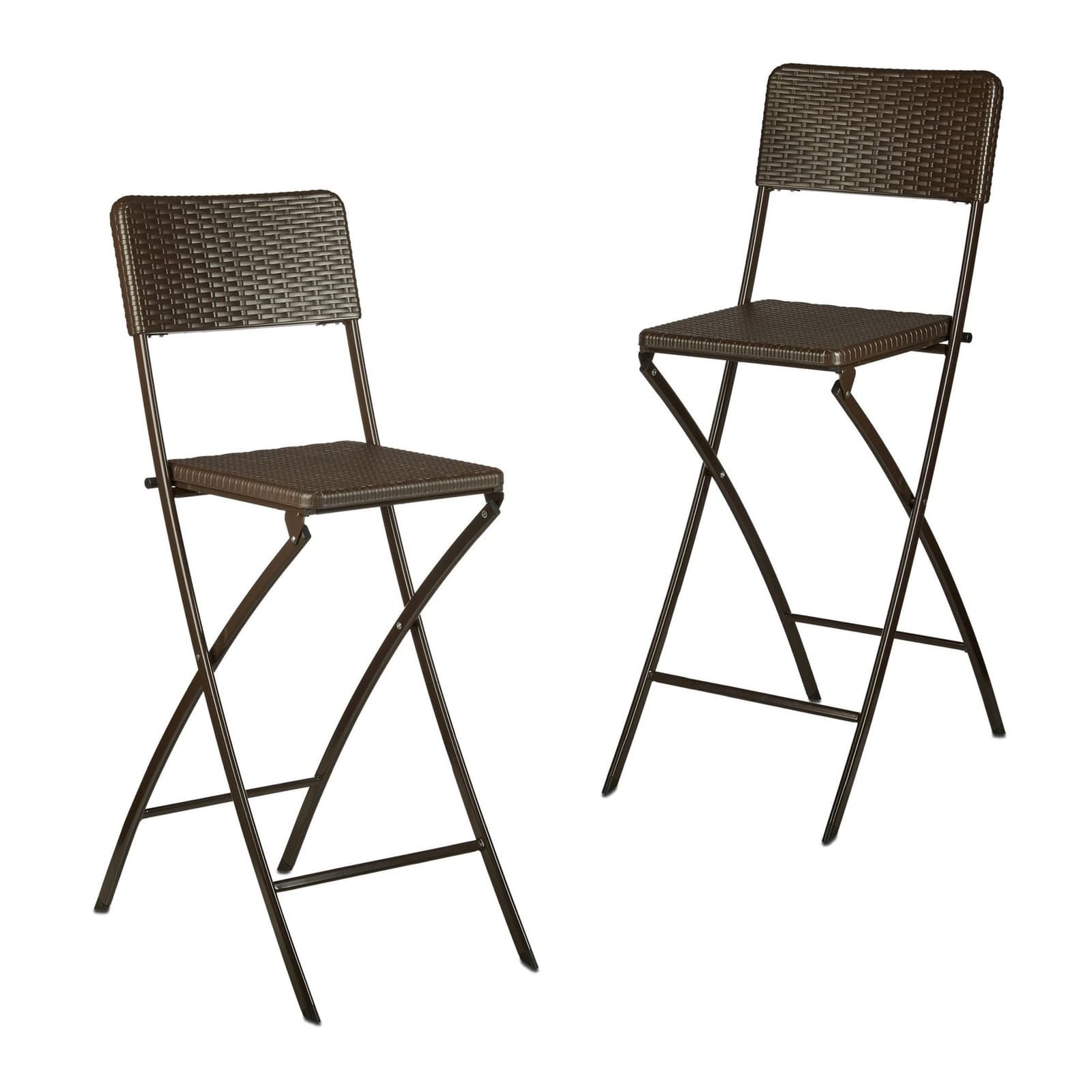 Tabouret de bar pliant BASTIAN lot de 2