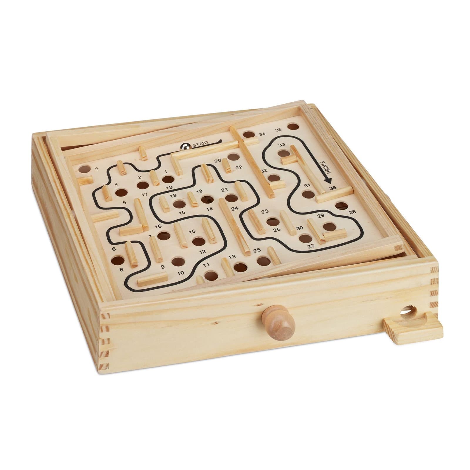Gioco del labirinto in legno