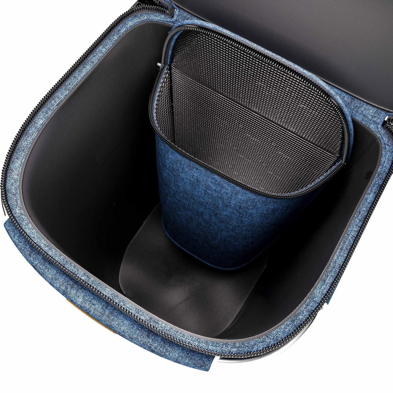 2-in-1-Einkaufstrolley mit Kühltasche, 56 l, Blau