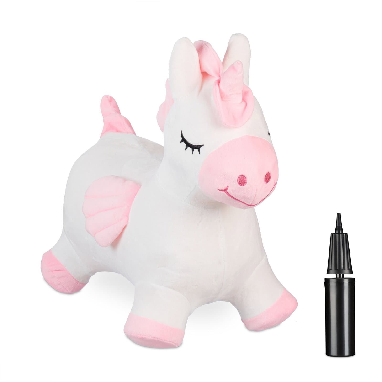Einhorn springendes Tier mit Mütze